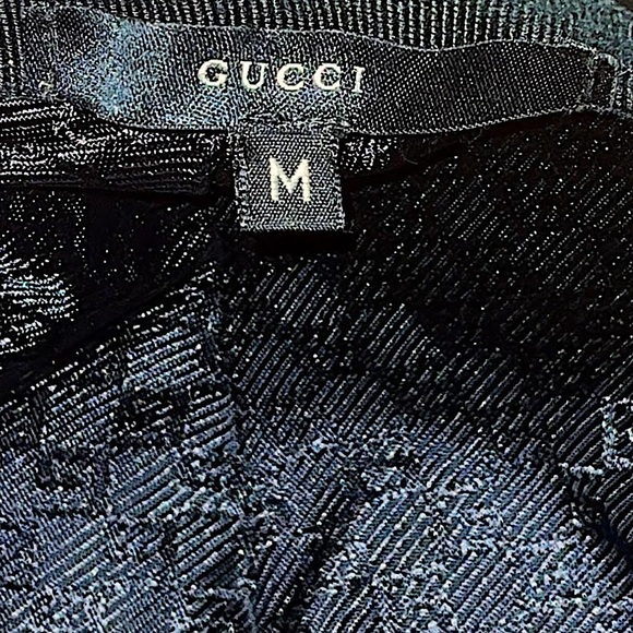 Authentic Gucci Rare Tom Ford Black Lambskin Logo Plate Web Striped Cap - Picture 9 of 11